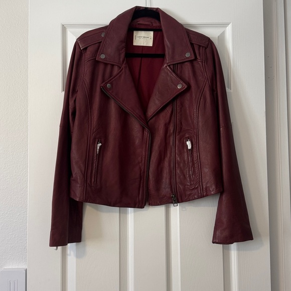 Deep Red Leather Jacket - Picture 3 of 13